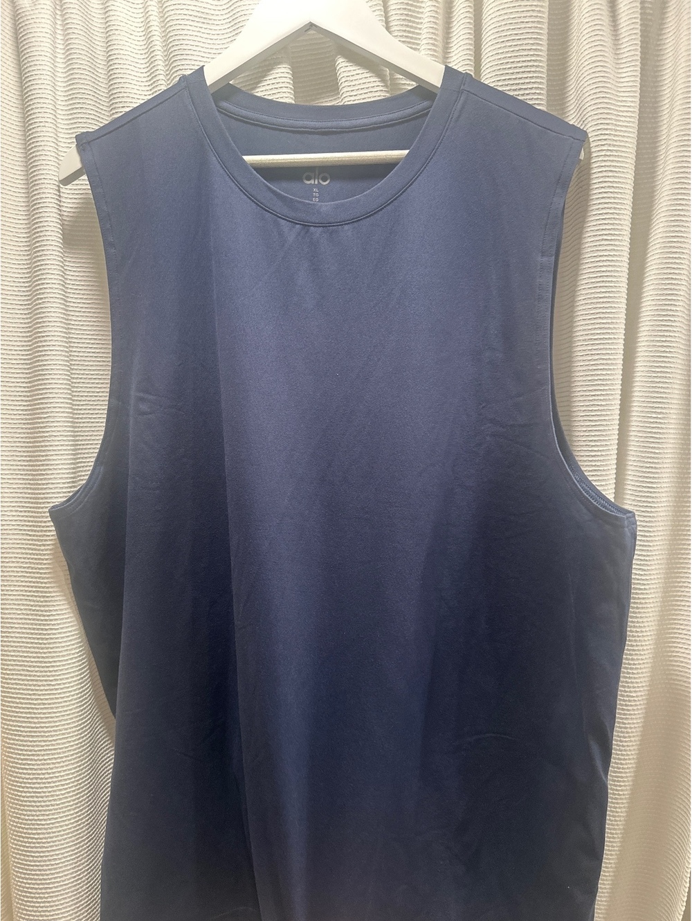 (3)Alo Men's Sleeveless Athletic Shirt XL Navy Blue